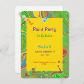 Invitation Paint Party for the Ladies Personnalisable Invitat (Devant / Derrière)