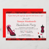 Invitation Paint the Town Bachelorette Party (Devant / Derrière)