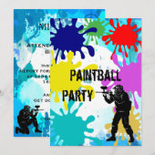 Invitation Paintball 17e anniversaire (Devant / Derrière)