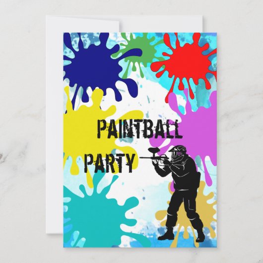 Invitation Paintball 21e anniversaire (Devant)