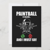 Invitation Paintball appelle Paintball Player Marker Cadeau (Devant)
