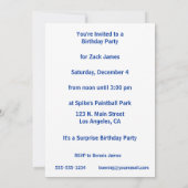 Invitation Paintball au printemps (Dos)