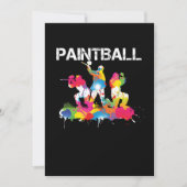 Invitation Paintball Color Splat Paintball Player Cadeau (Devant)
