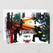 Invitation Paintball d'hiver dans les bois (Devant / Derrière)