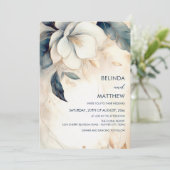 Invitation Painted 3 D Flower (Debout devant)