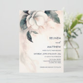 Invitation Painted 3D Faux Relief Flower (Debout devant)
