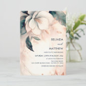 Invitation Painted 3D Faux Relief Flower (Debout devant)