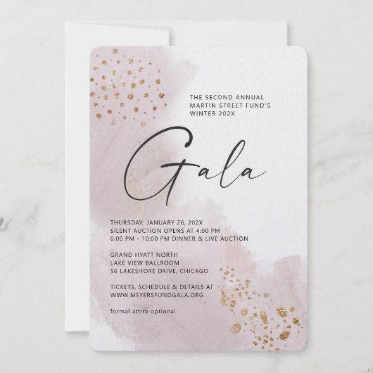 Invitation Painted Canvas Gala Invite (Devant)