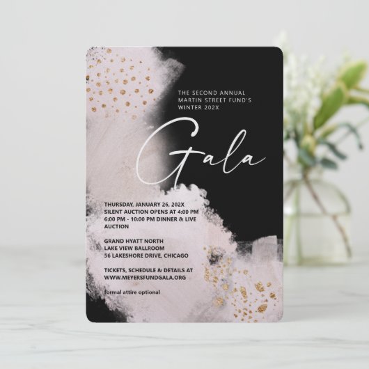 Invitation Painted Canvas Gala Invite (Debout devant)