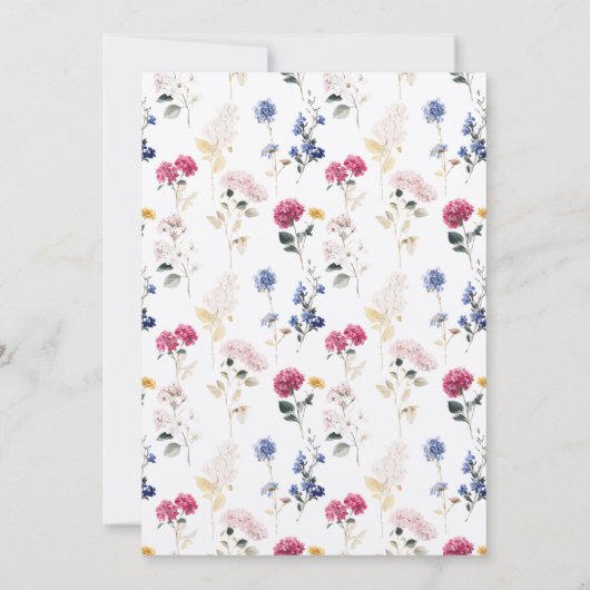 Invitation Painted Floral Crest 85e anniversaire (Dos)