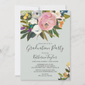 Invitation Painted Floral Graduation Party (Devant)