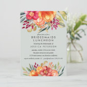 Invitation Paintes Fleurs Peintes Mariage de déjeuner (Debout devant)