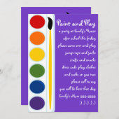Invitation Paints and Brushes (Devant / Derrière)