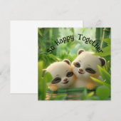 Invitation Paire de pandas (Devant / Derrière)