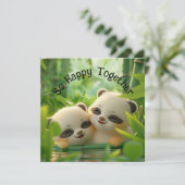 Invitation Paire de pandas (Debout devant)