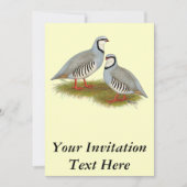Invitation Paire de perdrix de Chukar (Devant)
