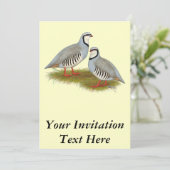 Invitation Paire de perdrix de Chukar (Debout devant)