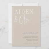 Invitation Paire moderne | Mariage de typographie de pierre n (Devant)