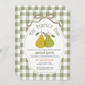 Invitation paire parfaite Pear nuptiale (Devant / Derrière)