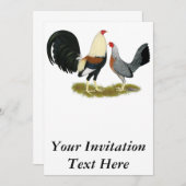 Invitation Paires grises de volaille de jeu (Devant / Derrière)