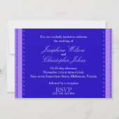 Invitation Paisley bleu violet (Dos)