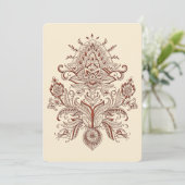 Invitation Paisley indien (Debout devant)