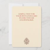 Invitation Paisley indien (Dos)