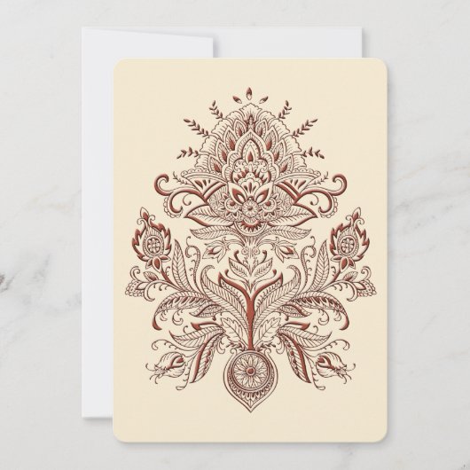 Invitation Paisley indien (Devant)