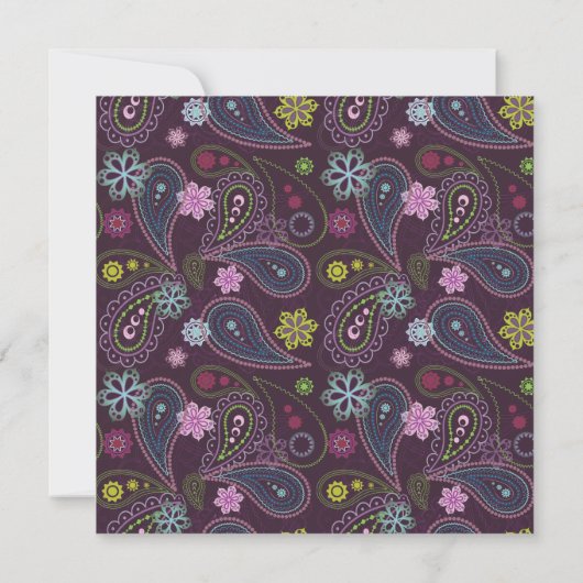 Invitation Paisley mauve (Dos)