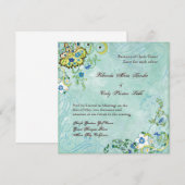 Invitation Paisley Moderne Floral Floral Mariage (Devant / Derrière)
