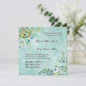 Invitation Paisley Moderne Floral Floral Mariage (Debout devant)