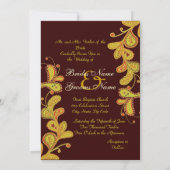 Invitation Paisley part de l'invitation de chocolat (Dos)