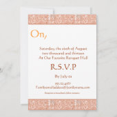 Invitation Paisley Passion - Orange (henné) (Mariage) (Dos)