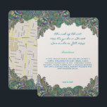 Invitation Paisley Peacock Couleurs Mariage Direction Récepti<br><div class="desc">Turc Paisley Peacock</div>