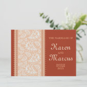 Invitation Paisley Spice Mariage 5x7 (Debout devant)