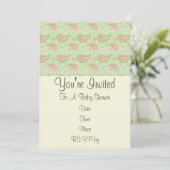 Invitation Paisley Verte et Rose (Debout devant)