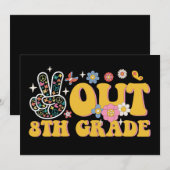 Invitation Paix 8e année superbe dernier jour d'école (Devant / Derrière)