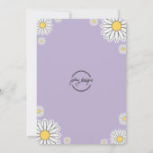 Invitation Paix Amour & Amusement Fille Hippie Groovy Soleil  (Dos)