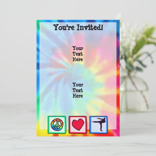 Invitation Paix, amour, arts martiaux (Debout devant)