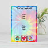 Invitation Paix, Amour, Bowling (Debout devant)