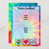 Invitation Paix, amour, chien grincheux (Devant / Derrière)