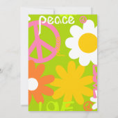 Invitation Paix, amour et fête (Dos)