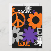 Invitation Paix, amour et Halloween (Dos)