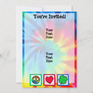 Invitation Paix, amour, irlandais