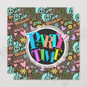 Invitation Paix, amour, musique (Devant / Derrière)