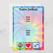 Invitation Paix, Amour, Musique;Teint (Devant)