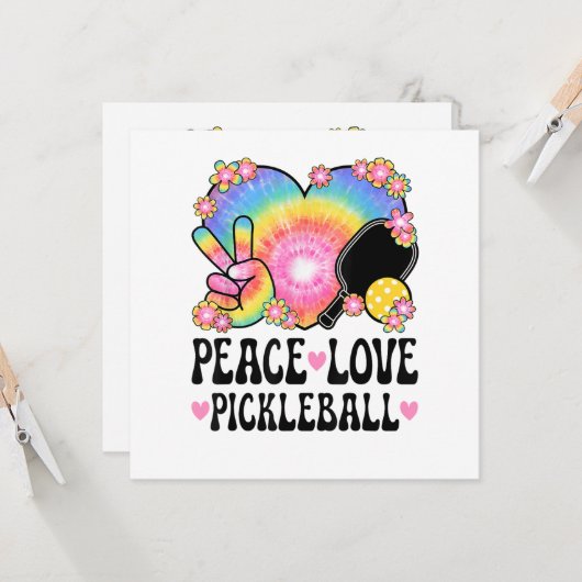 Invitation Paix Amour Pickleball (Devant/Arrière en situation)