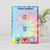 Invitation Paix, Amour, Volley-ball (Debout devant)