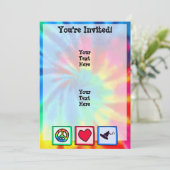 Invitation Paix, amour, wakeboard (Debout devant)