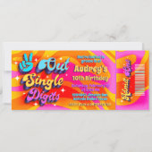 Invitation Paix dehors chiffres simples J'ai 10 ans billet (Devant)